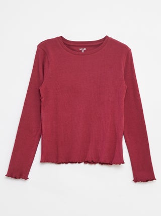 T-shirt van ribtricot