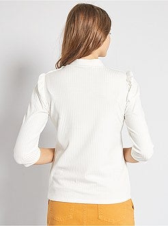 T-shirt van ribtricot - Kiabi