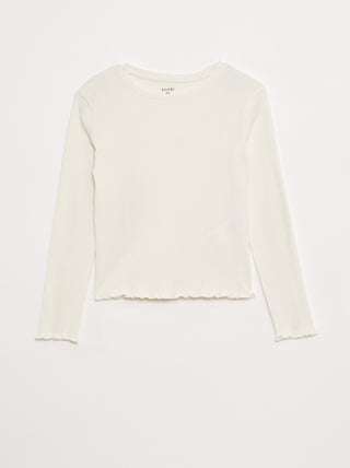 T-shirt van ribtricot