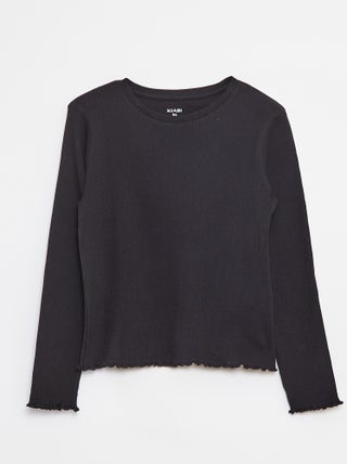 T-shirt van ribtricot