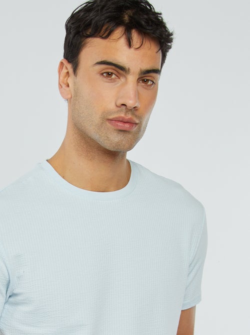 T-shirt van seersucker - Kiabi