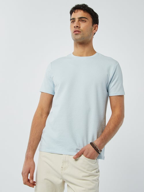 T-shirt van seersucker - Kiabi