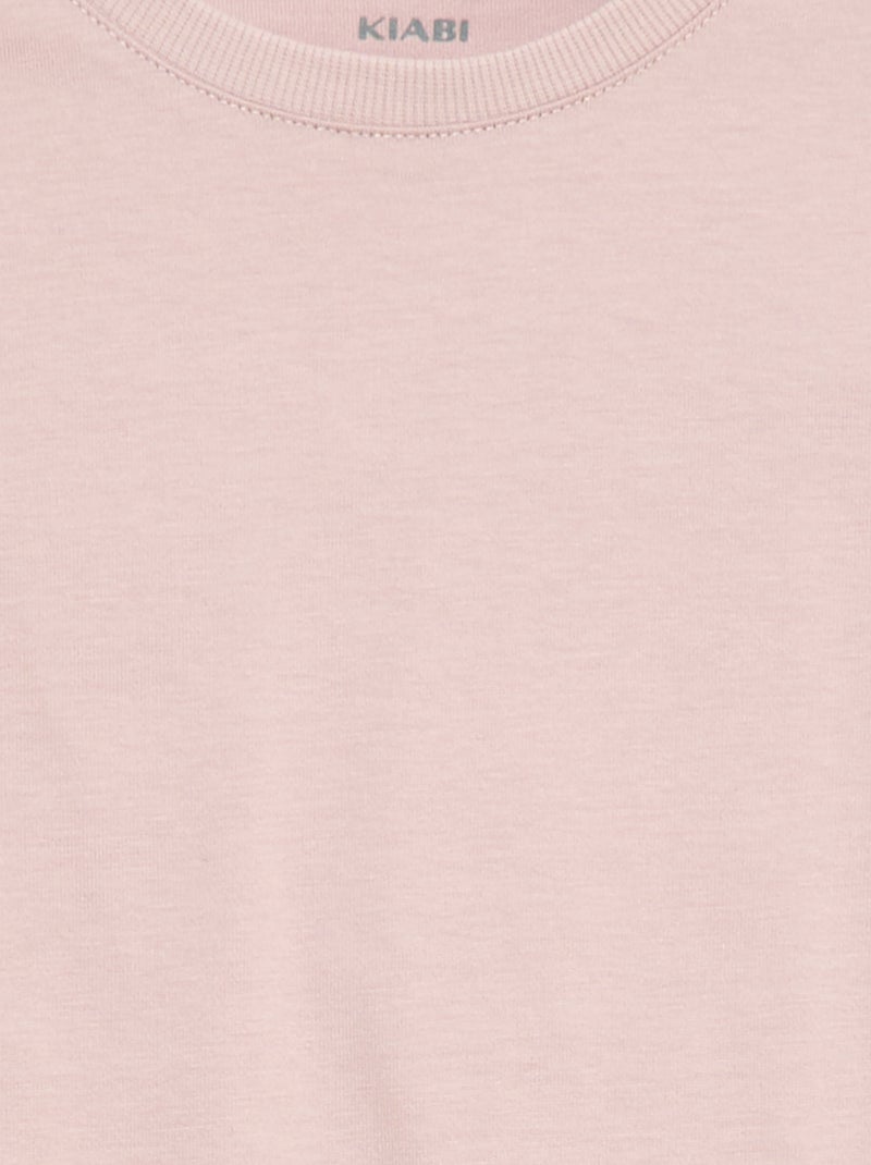T-shirt van Tough Cotton met korte mouwen Paars - Kiabi
