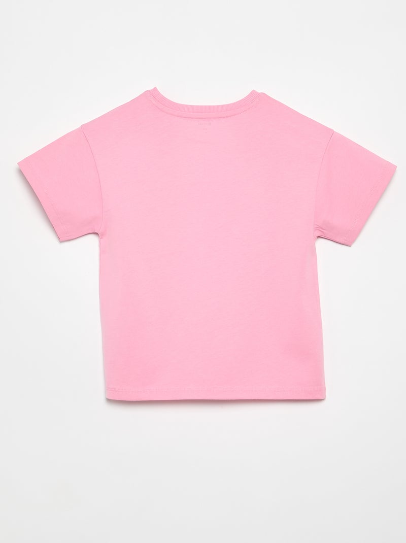 T-shirt van Tough Cotton met korte mouwen Rose - Kiabi