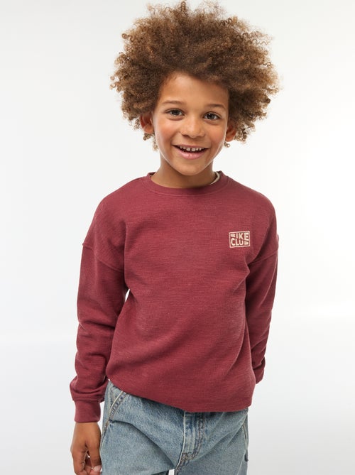 T-shirt van tricot met borduursel - Kiabi