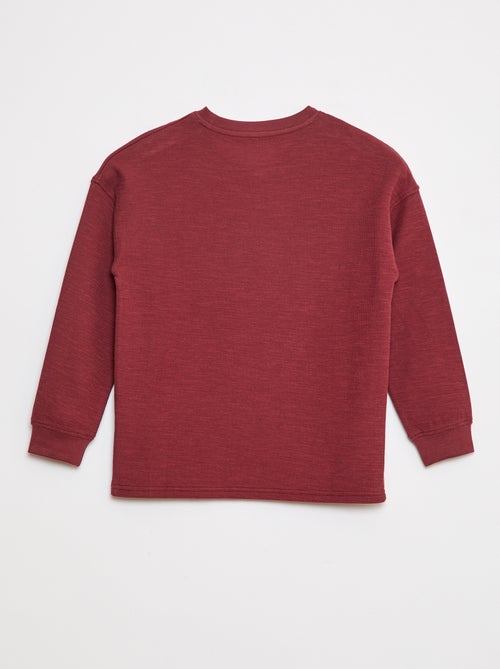 T-shirt van tricot met borduursel - Kiabi