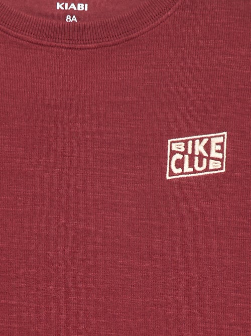 T-shirt van tricot met borduursel - Kiabi