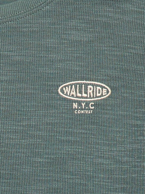 T-shirt van tricot met borduursel - Kiabi