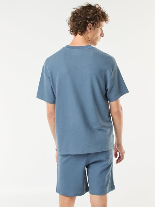 T-shirt van tricot met V-hals - Kiabi