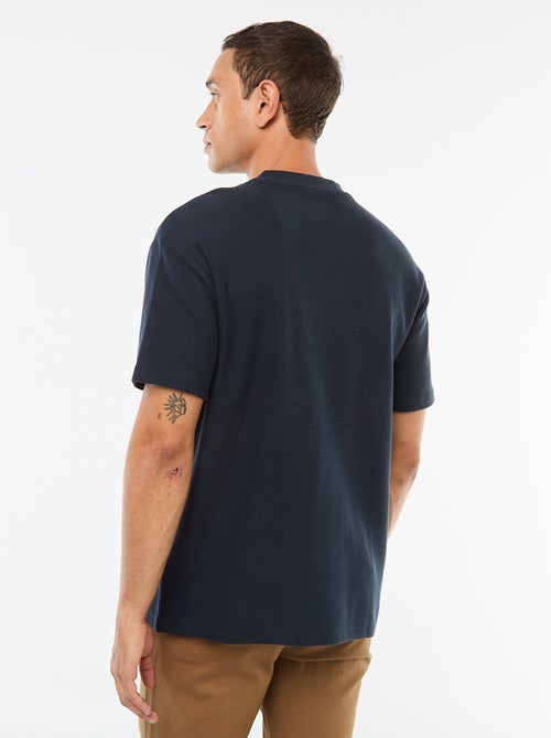 T-shirt van tricot met V-hals - Kiabi