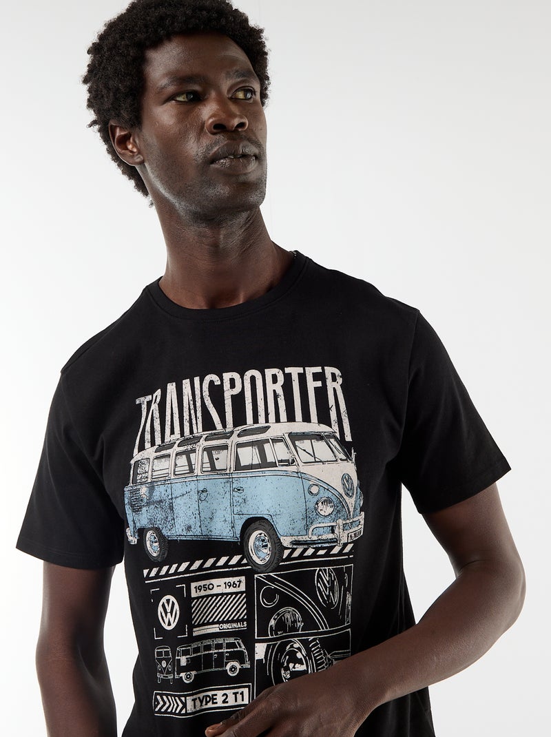 T-shirt 'Van Volkswagen' met korte mouwen Zwart - Kiabi