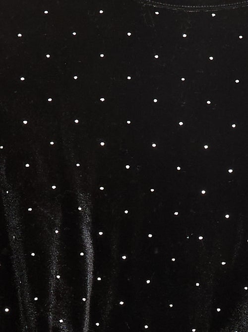 T-shirt van zacht tricot met stras - Kiabi