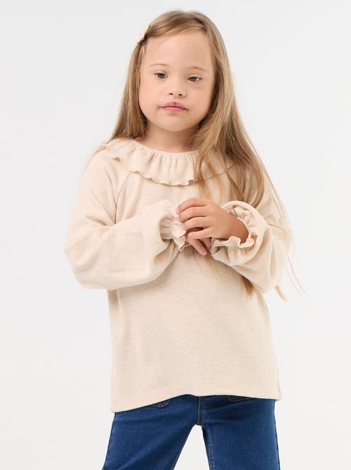 T-shirt van zachte doudou-stof - gemakkelijk aan te trekken collectie - Kiabi