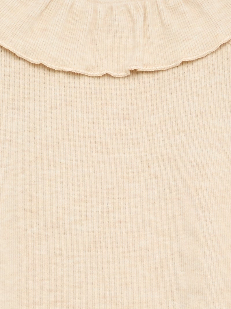 T-shirt van zachte doudou-stof - gemakkelijk aan te trekken collectie Biege - Kiabi