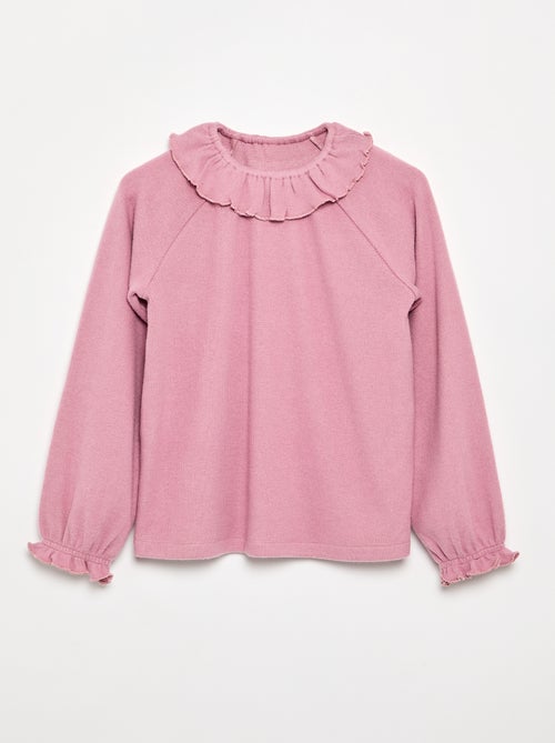 T-shirt van zachte doudou-stof - gemakkelijk aan te trekken collectie - Kiabi