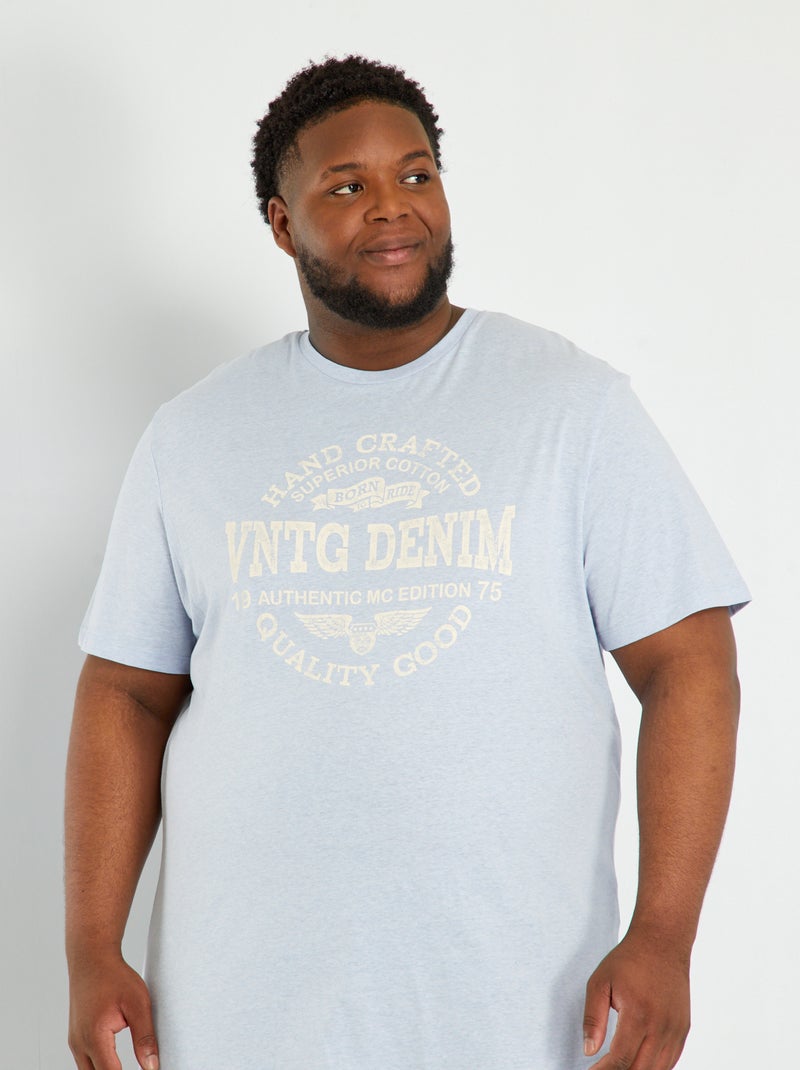 T-shirt van zuiver katoen BLAUW - Kiabi
