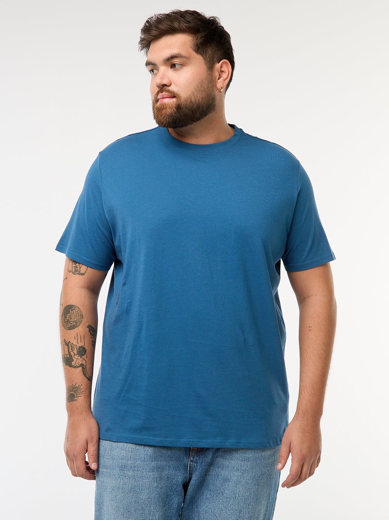 T-shirt van zuiver katoen Blauw - Kiabi