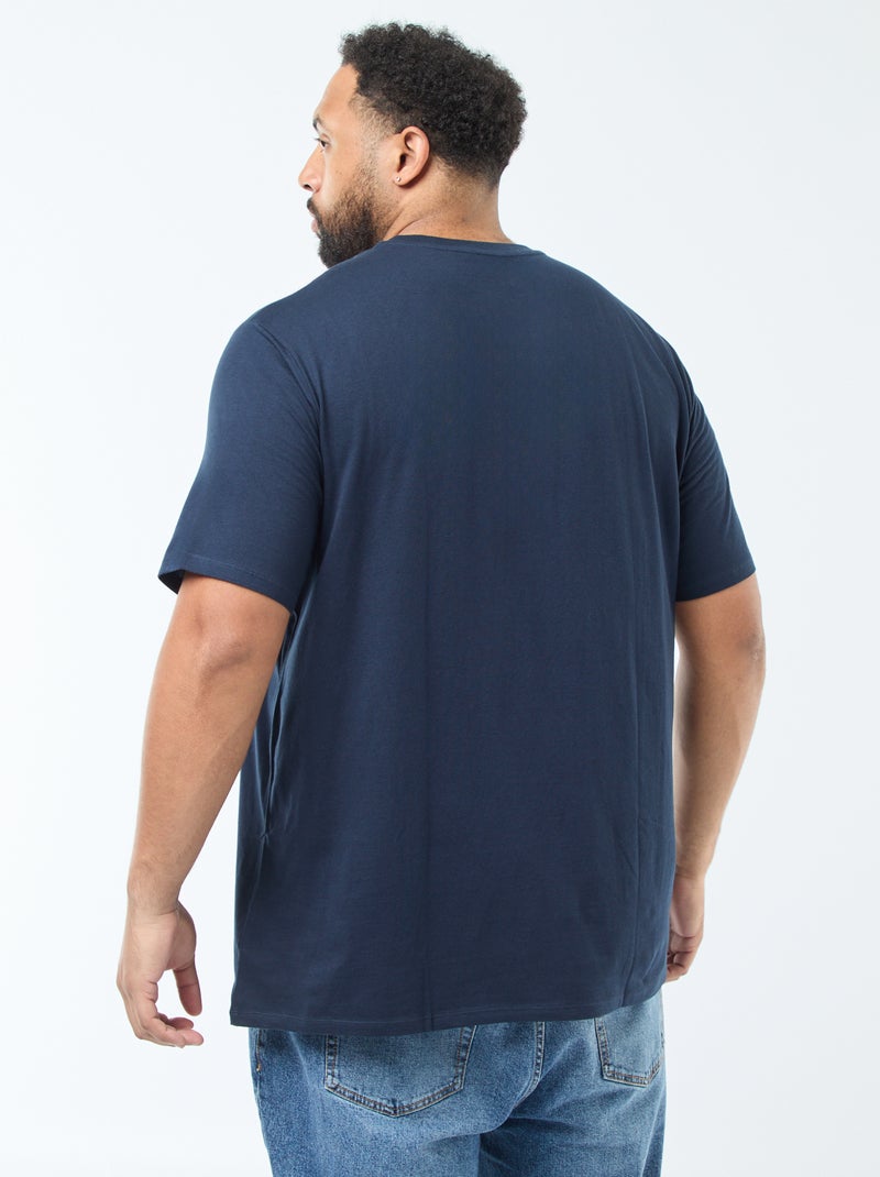 T-shirt van zuiver katoen BLAUW - Kiabi