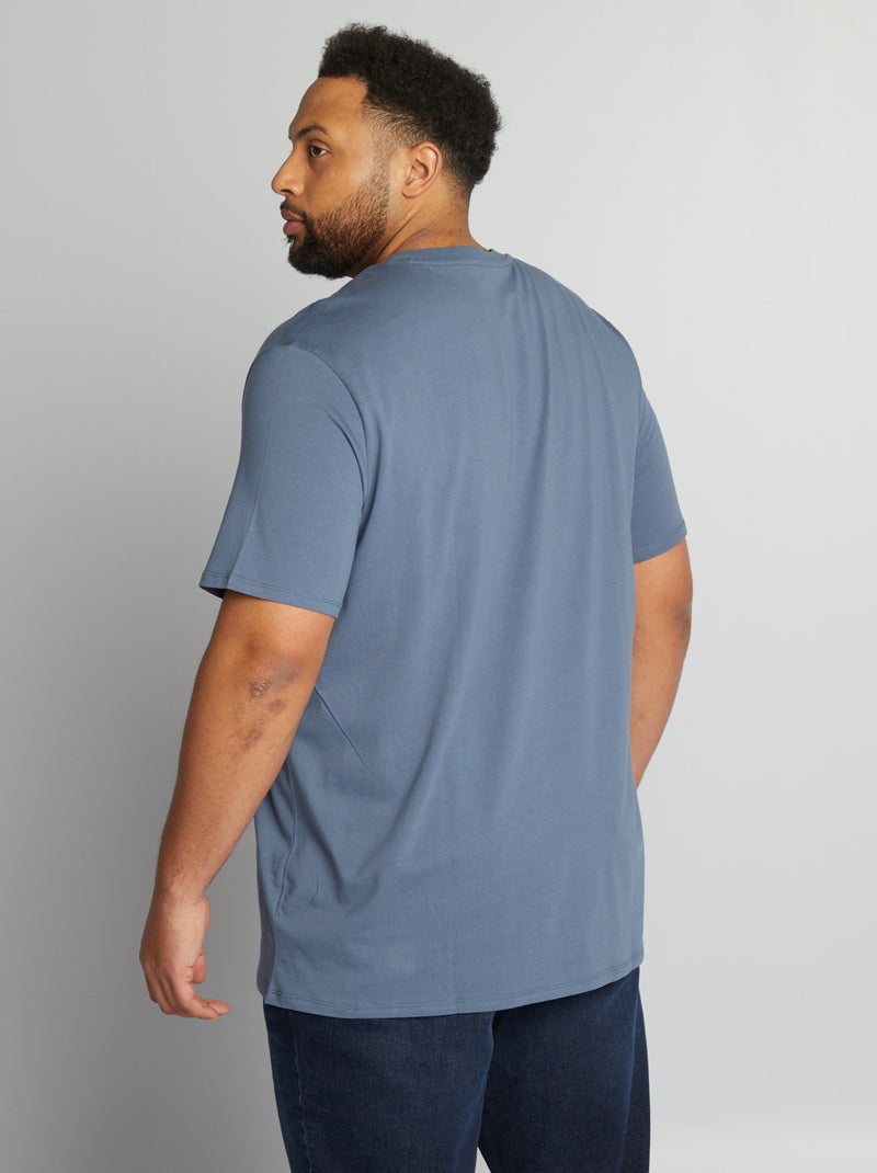 T-shirt van zuiver katoen BLAUW - Kiabi