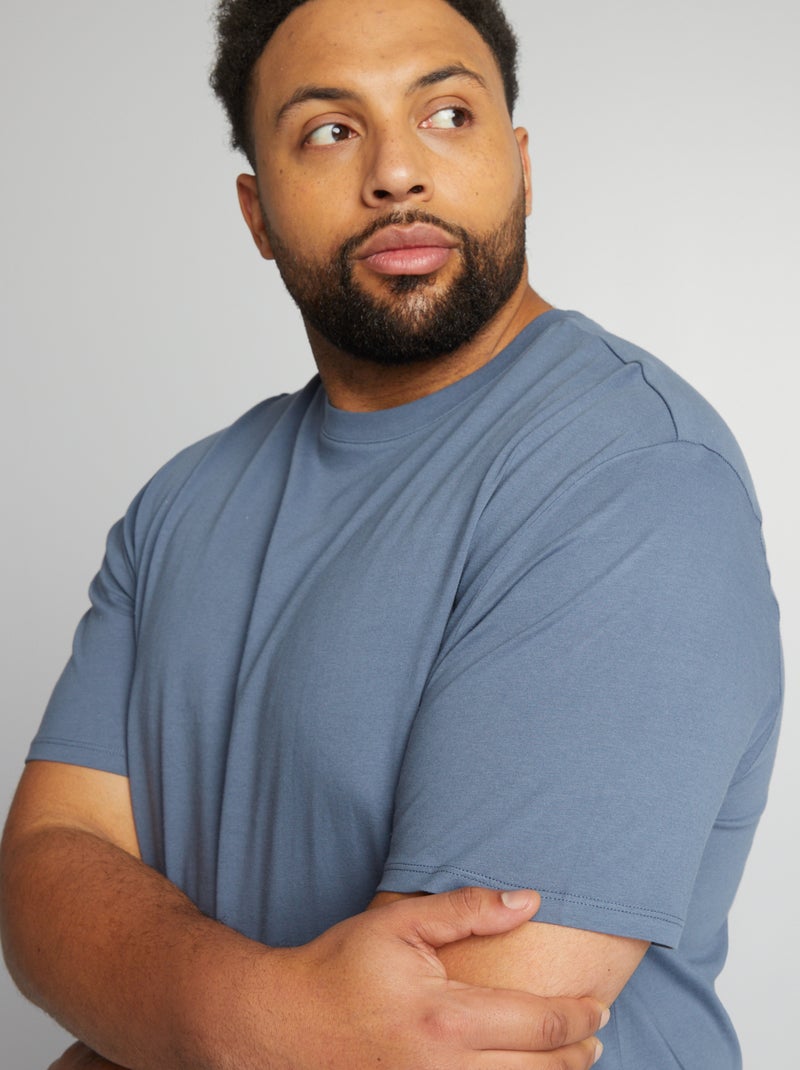 T-shirt van zuiver katoen BLAUW - Kiabi