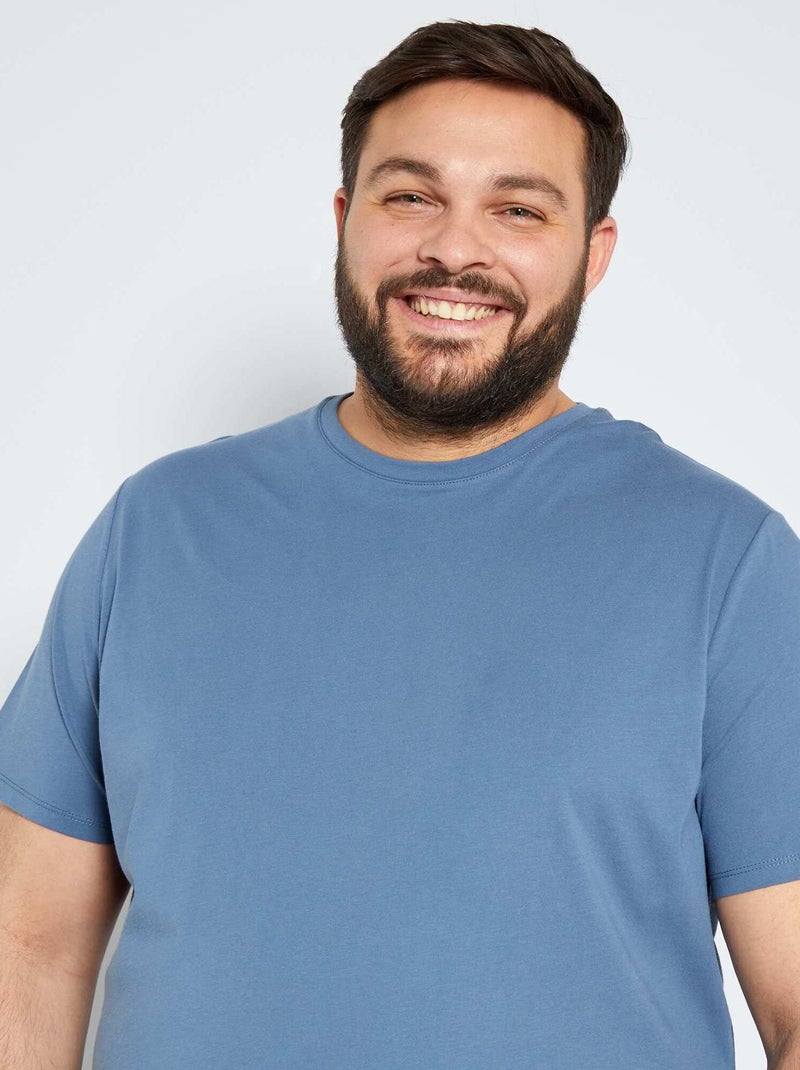 T-shirt van zuiver katoen BLAUW - Kiabi