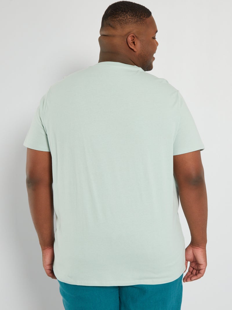 T-shirt van zuiver katoen blauw - Kiabi