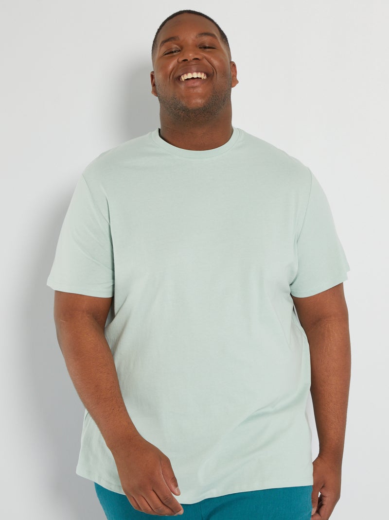 T-shirt van zuiver katoen blauw - Kiabi