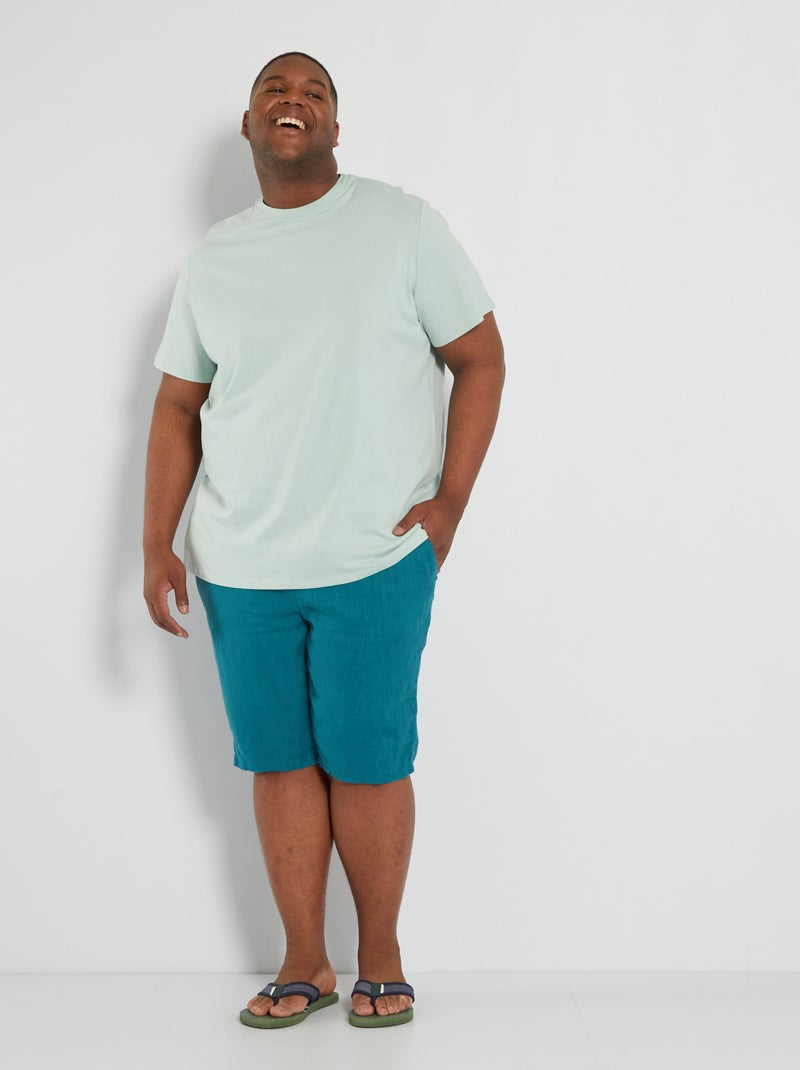 T-shirt van zuiver katoen blauw - Kiabi
