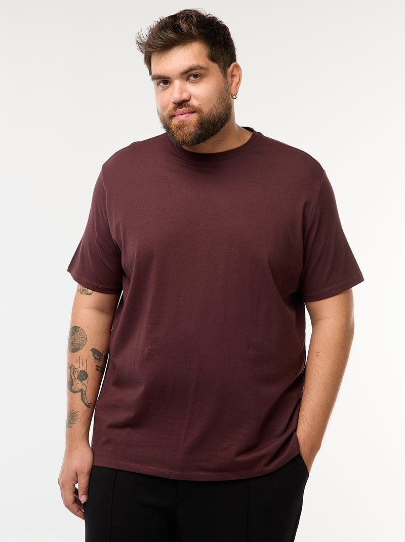 T-shirt van zuiver katoen Paars - Kiabi