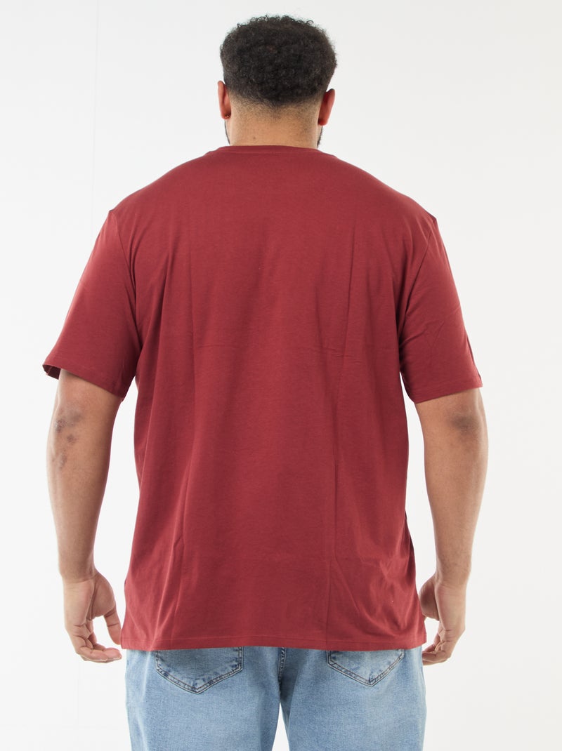 T-shirt van zuiver katoen Rood - Kiabi