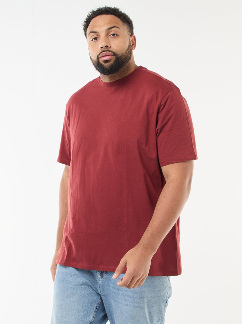 T-shirt van zuiver katoen Rood - Kiabi