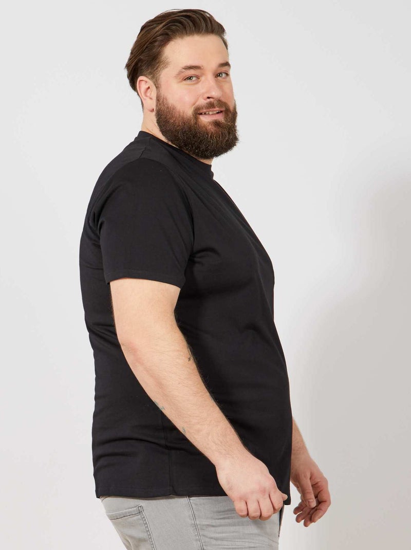 T-shirt van zuiver katoen zwart - Kiabi