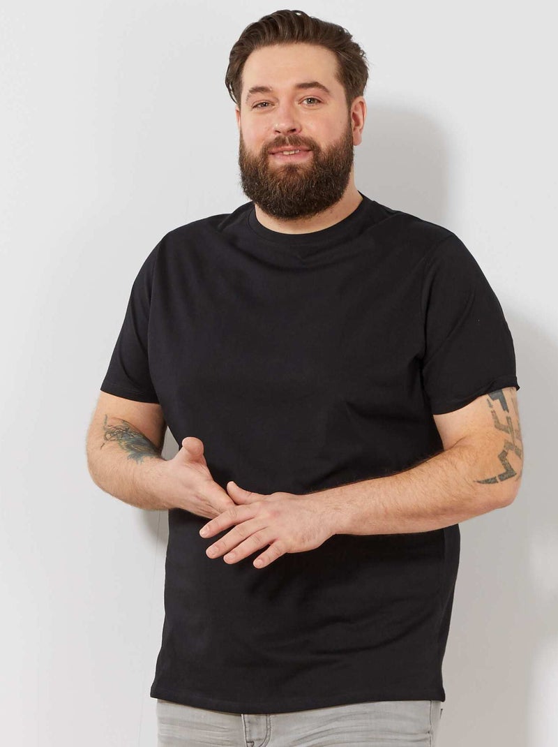 T-shirt van zuiver katoen zwart - Kiabi
