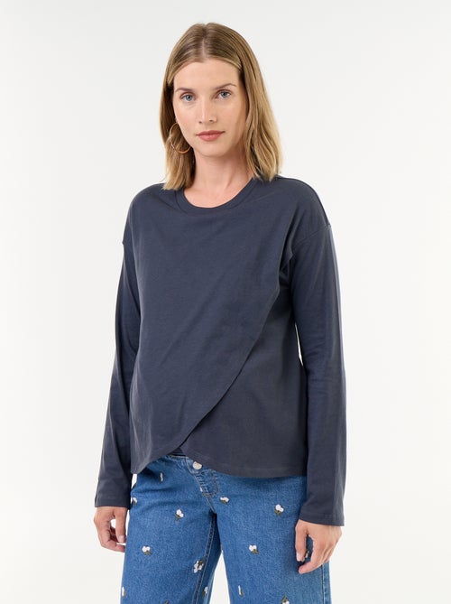 T-shirt voor borstvoeding met overslag - Kiabi