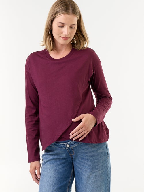 T-shirt voor borstvoeding met overslag - Kiabi