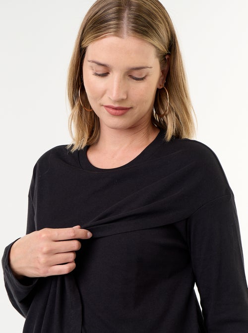 T-shirt voor borstvoeding met overslag - Kiabi