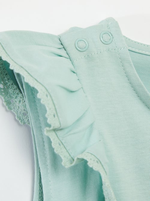 T-shirt zonder mouwen met ruches - So Easy - Kiabi