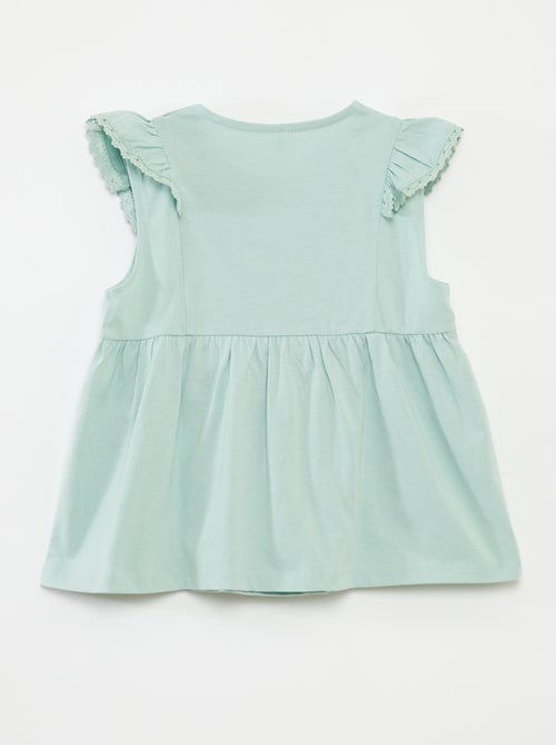 T-shirt zonder mouwen met ruches - So Easy - Kiabi