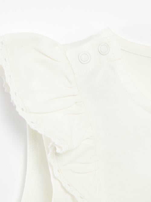 T-shirt zonder mouwen met ruches - So Easy - Kiabi