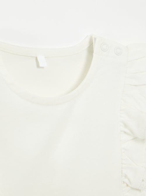 T-shirt zonder mouwen met ruches - So Easy - Kiabi