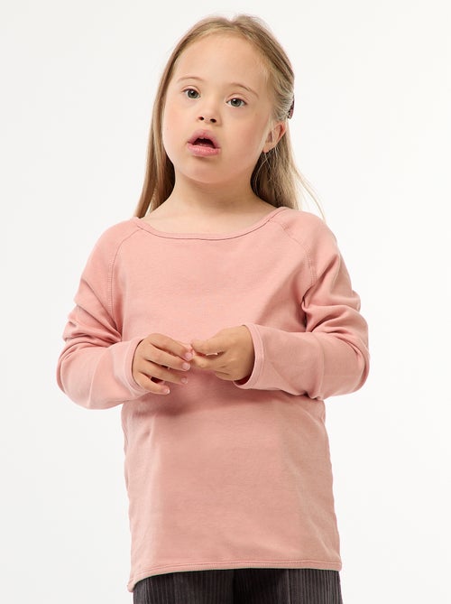 T-shirt zonder vaste voor- of achterkant met lange mouwen - gemakkelijk aan te trekken collectie - Kiabi