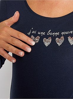 T-shirt zwangerschapsaankondiging 'Ecodesign' - Kiabi