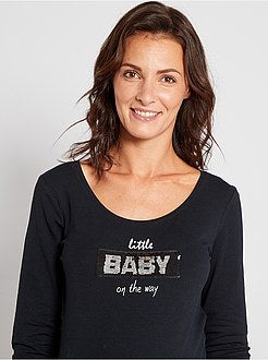 T-shirt zwangerschapsaankondiging 'Ecodesign' - Kiabi