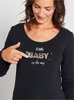 T-shirt zwangerschapsaankondiging 'Ecodesign' - Kiabi