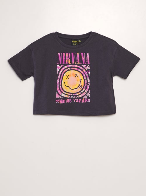T-shirt/croptop 'Nirvana' - Kiabi