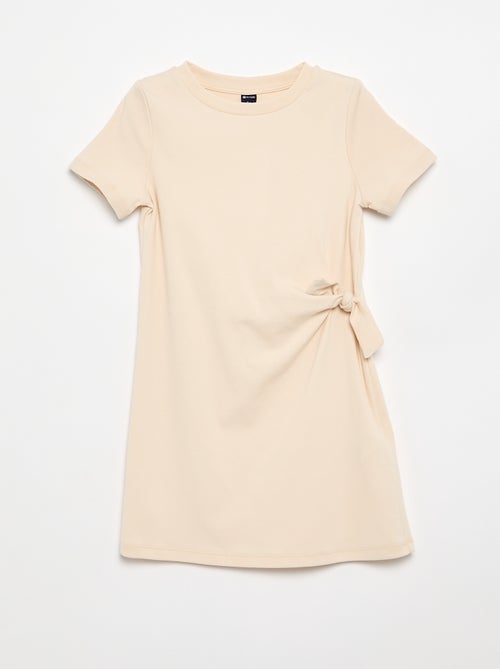 T-shirtjurk met knoop aan de zijkant - Kiabi