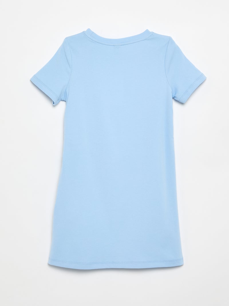 T-shirtjurk met knoop aan de zijkant Blauw - Kiabi