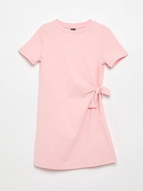 T-shirtjurk met knoop aan de zijkant - Kiabi