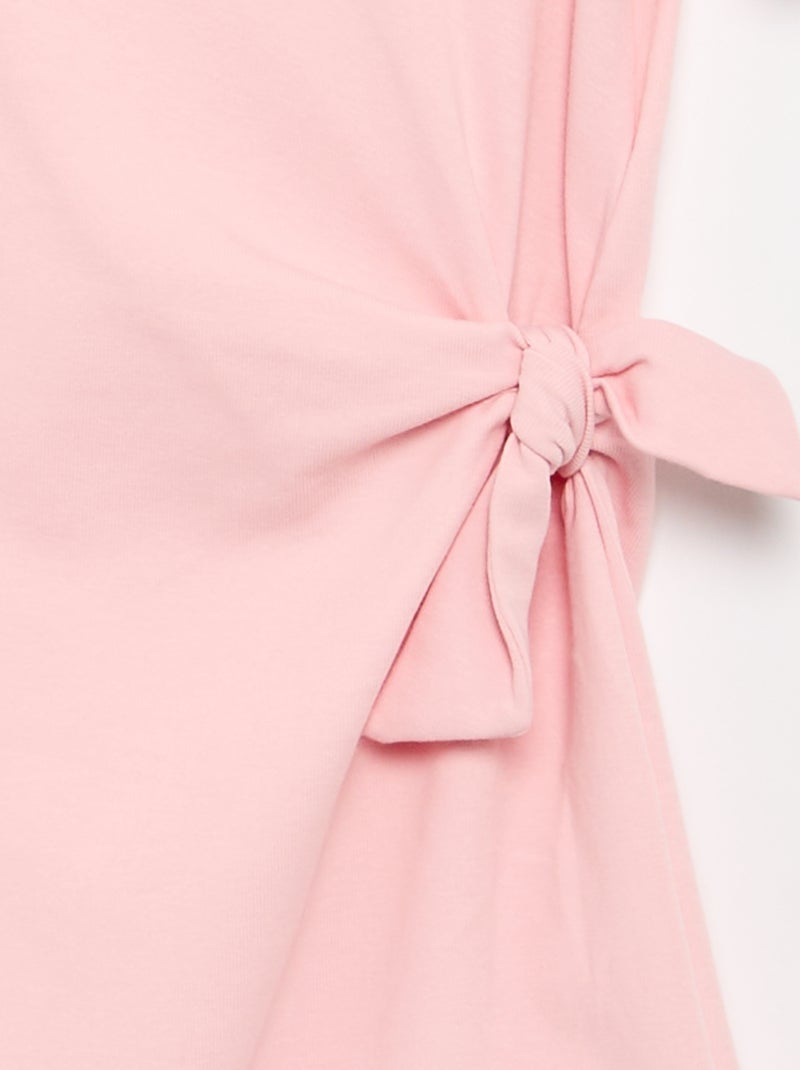 T-shirtjurk met knoop aan de zijkant Rose - Kiabi