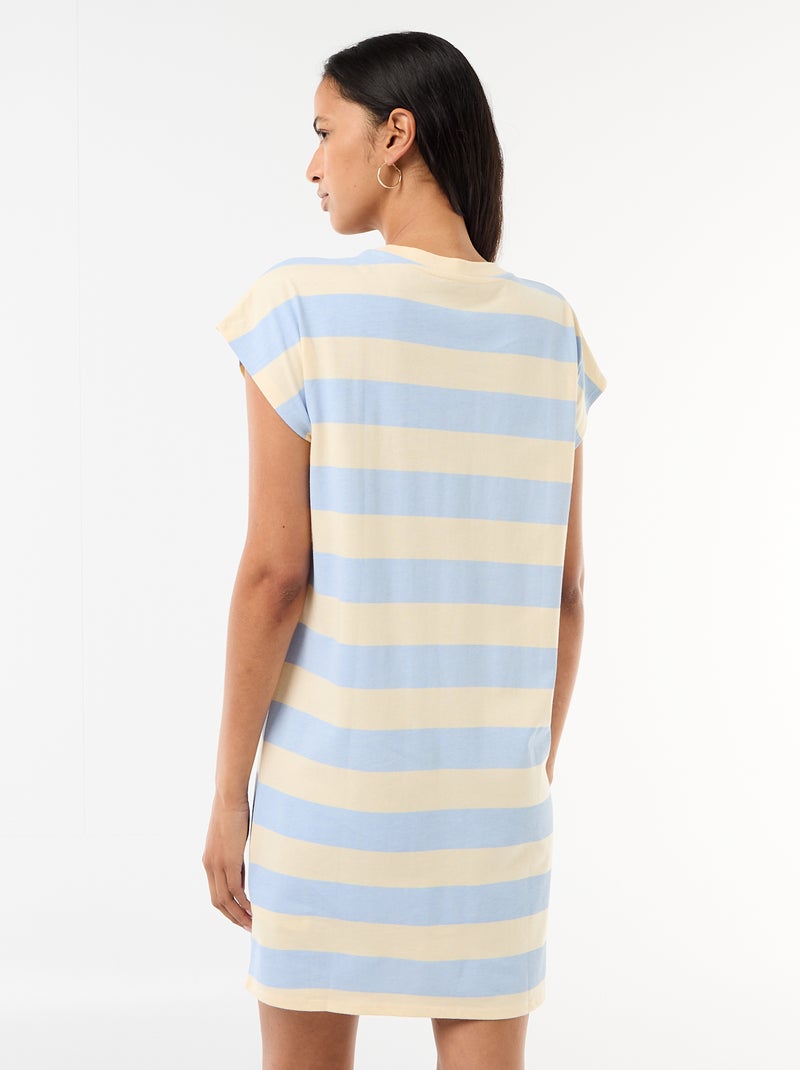 T-shirtjurk met korte mouwen Blauw - Kiabi